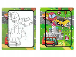 MATA KSIĄŻKA DO RYSOWANIA I MALOWANIA WODĄ POJAZDY AUTO POCIĄG SAMOLOT