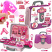 SALON PIĘKNOŚCI KUFEREK ZESTAW W WALIZCE TOREBKA I PASEK DLA DZIECI 24 EL.