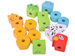 Kolorowa Piramidka Drewniana Klocki Zwierzątka Edukacyjne ZA5369