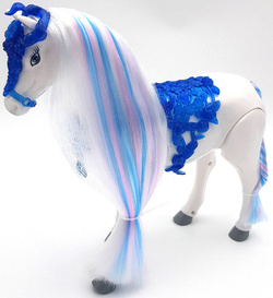 Duży CHODZĄCY KOŃ KONIK KUCYK dla LALKI LALEK DŹW.