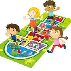 SPORTOWA GRA W KLASY DUŻA MATA DO SKAKANIA Z KRĄŻKI DLA DZIECI ZABAWA RUCH