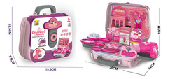SALON PIĘKNOŚCI KUFEREK ZESTAW W WALIZCE TOREBKA I PASEK DLA DZIECI 24 EL.