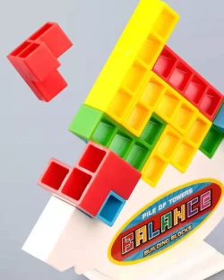 Układanka tetris balansujące klocki TOWER DLA DZIECI WIEŻA 3D gra LOGICZNA