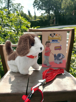 PIESEK PIES chodzący na smyczy szczeka PETS zestaw zabawka dla dzieci