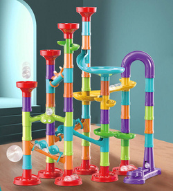 TOR kulkowy KULODROM wyścig DLA KULEK Marble ZESTAW KULKI WYRZUTNIA 113 el.