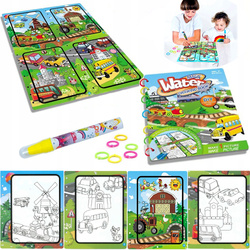 MATA KSIĄŻKA DO RYSOWANIA I MALOWANIA WODĄ POJAZDY AUTO POCIĄG SAMOLOT