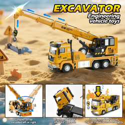 DŹWIG ZABAWKA AUTO Z DŹWIĘKIEM ŚWIATŁEM POJAZD BUDOWLANY DLA CHŁOPCA DZIECI