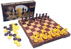 Szachy Warcaby MAGNETYCZNE Zestaw gier 2w1 GRA PL