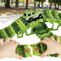 TOR WYŚCIGOWY Elastyczny Dino Park XXL DINOZAUR JURASSIC NA BATERIĘ KOLEJKA