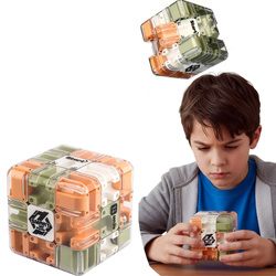 KOSTKA dla dzieci Z LABIRYNTEM I METALOWA KULKA GRA LOGICZNA CUBE MAZE 3D