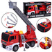 Straż Pożarna Funkcja lania wody + Ruchoma drabina Dźwięk + Światło ZA5229