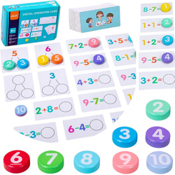 GRA Z KARTAMI DO NAUKI LICZENIA DODAWANIE ODEJMOWANIE DLA DZIECI MONTESSORI