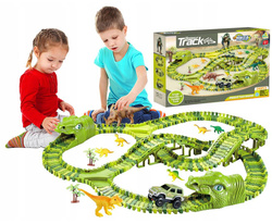 MEGA TOR WYŚCIGOWY XXXL DINOZAUR DINO PARK 240 el.