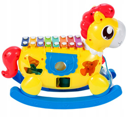 KONIK INTERAKTYWNY SORTER CYMBAŁKI ŚWIATŁO DŹWIĘK