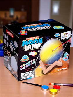 LAMPKA NOCNA KSIĘŻYC 3D KULA ŚWIECĄCA MOON LED GIPSOWE FIGURKI KOSMOS DIY