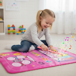 MATA MUZYCZNA PIANINKO I PERKUSJA Z 2 PAŁECZKAMI ZABAWKA DO GRY DLA DZIECI