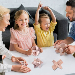 Zestaw łamigłówek 6 szt układanki klocki puzzle 3D logiczne dla dzieci