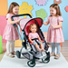 WÓZEK GONDOLA DLA LALEK LALKI GŁĘBOKI SPACEROWY ZABAWKA 2W1  DUŻE KÓŁKA