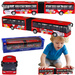 METALOWY AUTOBUS MIEJSKI PRZEGUBOWY 23 CM CZERWONY MODEL ZABAWKA DLA DZIECI