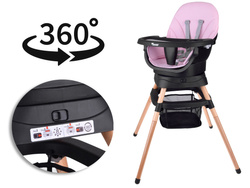 Wielofunkcyjny fotel obracane krzesełko do karmienia 6w1 dla dzieci ZA5659