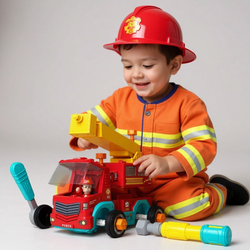 AUTO Wóz Strażacki Straż Pożarna ŚWIATŁO DŹWIĘK FIGURKA STRAŻAKA śrubokręty