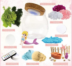 Magiczna Kula Terrarium Świecąca LED Z Syrenką Eksperymenty Zestaw + Pilot