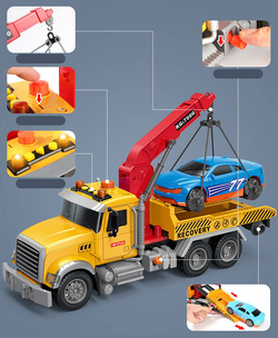 AUTO POMOC DROGOWA ZABAWKA SAMOCHÓD LAWETA DLA DZIECI HOLOWNIK Z DŹWIGIEM