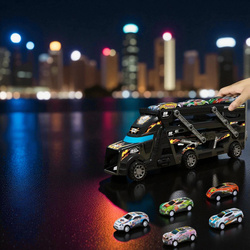 Ciężarówka Transporter Tir Laweta Auta Resoraki Wyrzutnia Zestaw Dla Dzieci