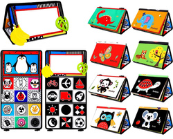 MATA ZABAWKA SENSORYCZNA SKŁADANA LUSTERKO DLA DZIECI NIEMOWLĄT KONTRASTOWA