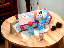 BAŃKI MYDLANE JEDNOROŻEC RÓŻDŻKA DO BANIEK MYDLANYCH PŁYN ZABAWA DLA DZIECI