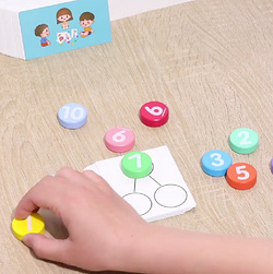 GRA Z KARTAMI DO NAUKI LICZENIA DODAWANIE ODEJMOWANIE DLA DZIECI MONTESSORI