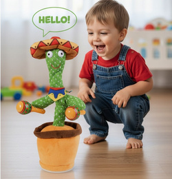 TAŃCZĄCY KAKTUS Z MARAKASY ZABAWKA ŚPIEWAJĄCA POWTARZAJĄCY DLA DZIECI XXL
