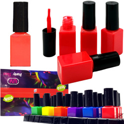 NEONOWE LAKIERY DO PAZNOKCI ŚWIECĄ W UV WODNE PEELABLE czerwony (CI45410)
