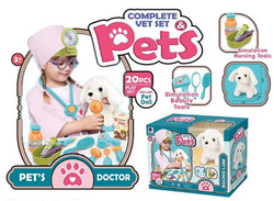 ZESTAW MAŁY DOKTOR LEKARZ WETERYNARZ PIESEK PIES ZABAWKA DLA DZIECI PREZENT
