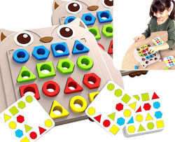 Gra Dopasuj kształty figury Tablica Układanka Montessori Zabawka do Wzorów