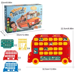 GRA PLANSZOWA „ZGADNIJ KTO?” – TABLICA AUTOBUS + GRA PAMIĘCIOWA DLA DZIECI