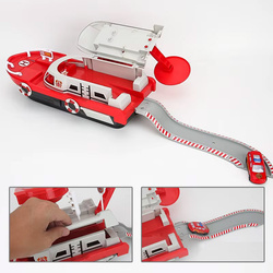 Statek Łódź Ratownicza Straż Pożarna Zabawka Helikopter Auta Tor Zestaw XXL