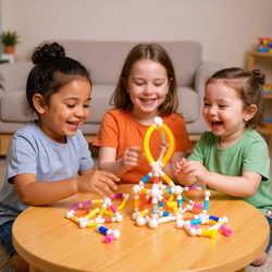 RURKI KONSTRUKCYJNE MAGNETYCZNE KLOCKI UKŁADANKA ZABAWKA ZESTAW DLA DZIECI