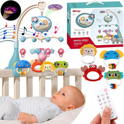 DZIECIĘCA KARUZELA DO ŁÓŻECZKA KARUZELKA Z PROJEKTOR LED POZYTYWKA NA PILOT