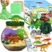 TERRARIUM KULA Z DINOZAURAMI ZESTAW LAMPKA NOCNA LED NA PILOT DLA DZIECI