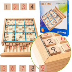 Drewniane Sudoku Zestaw Do Gry Gra Drewno Łamigłówka Dla Dzieci i Dorosłych