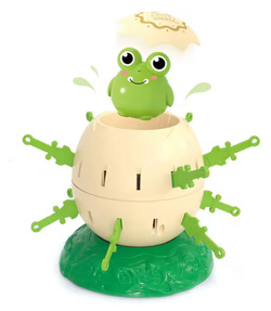 WYSKAKUJĄCA SKACZĄCA ŻABA GRA BECZKA JAJKO Z ŻABKĄ DLA DZIECI NA PREZENT