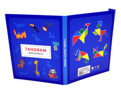 TANGRAM DREWNIANE KLOCKI KSZTAŁTY GRA UKŁADANKA