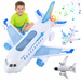 INTERAKTYWNY SAMOLOT ZABAWKA Z DŹWIĘKIEM I ŚWIATŁEM DLA DZIECI NA PREZNET
