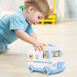 ZESTAW LEKARSKI AMBULANS AUTO KARETKA ZABAWKA DLA DZIECI Z LALKĄ I NOSZAMI