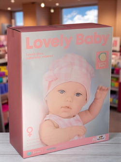 LALKA BOBAS NIEMOWLAK W SUKIENCE NOSIDEŁKU Z MASKOTKA KRÓLIK NA PREZENT