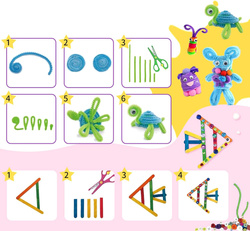 ZESTAW KREATYWNY 1200 el ZABAWKA EDUKACYJNA DLA DZIECI LITERY PIÓRA OCZY XL