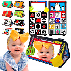 MATA ZABAWKA SENSORYCZNA SKŁADANA LUSTERKO DLA DZIECI NIEMOWLĄT KONTRASTOWA