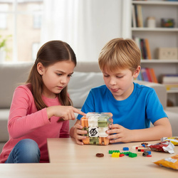 KOSTKA dla dzieci Z LABIRYNTEM I METALOWA KULKA GRA LOGICZNA CUBE MAZE 3D