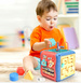 MULTI KOSTKA ZABAWKA SENSORYCZNA SORTER KLOCKI ZEGAR PREZENT DLA DZIECKA